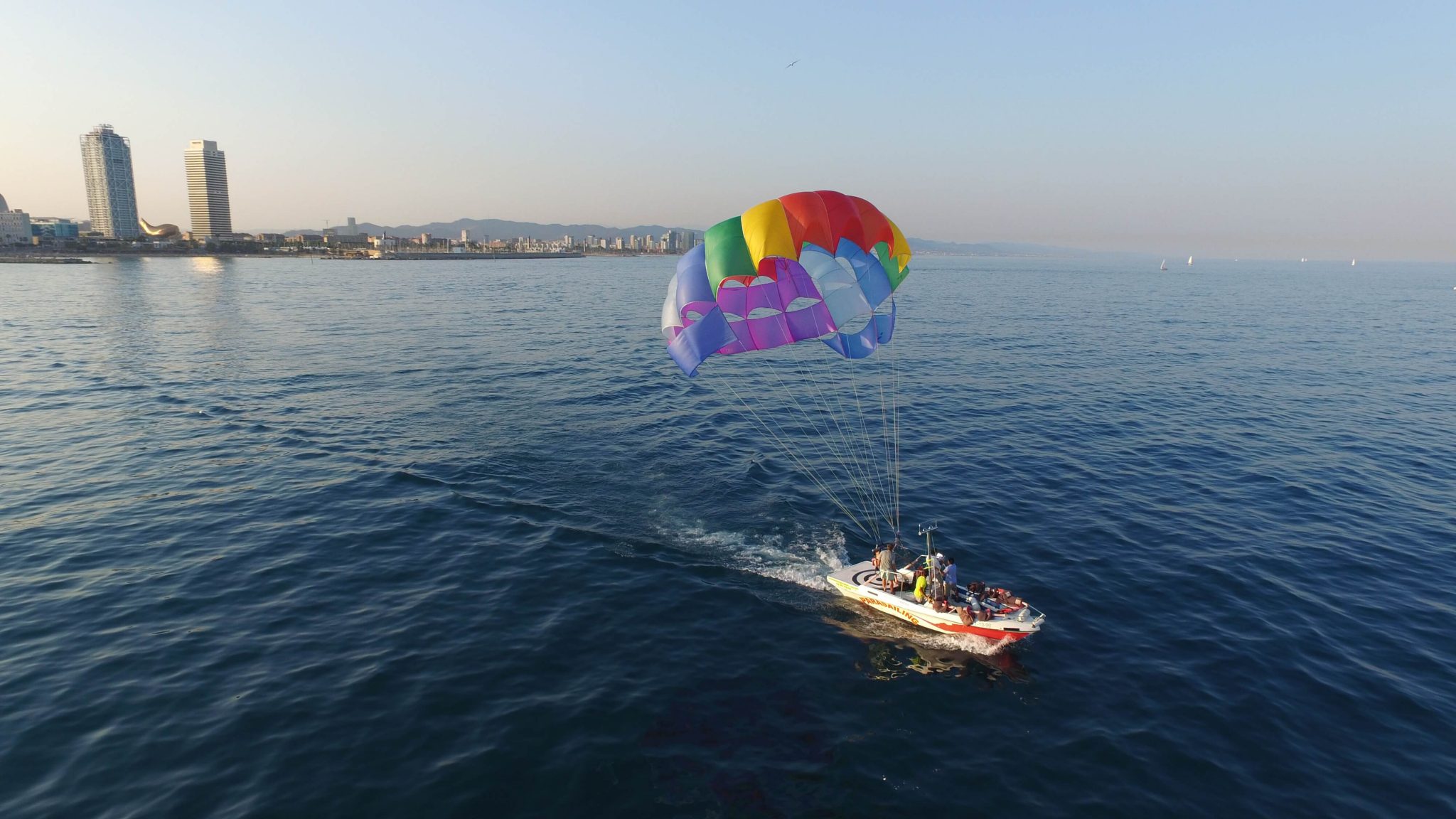 Parasailing in Barcelona watersports in Barcelona