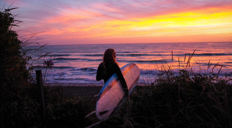 sunrise surfing