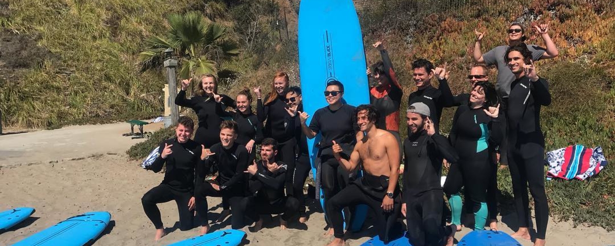 Teambuilding Surf Class in Santa Cruz