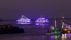 Lighted Boat Parade in Monterey