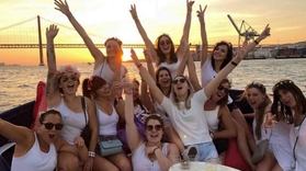 Bachelor boat party in Lisbon