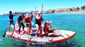 Big SUP group class in Cascais