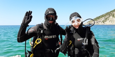 First Scuba Dive in the Ocean in Sesimbra