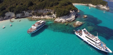 Boat cruise in Corfu