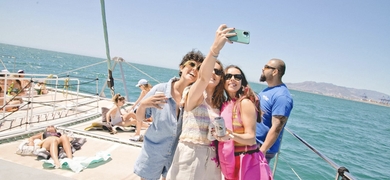 Enjoy a catamaran cruise with party