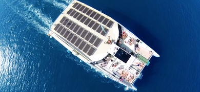 We have solar panels to power the boat