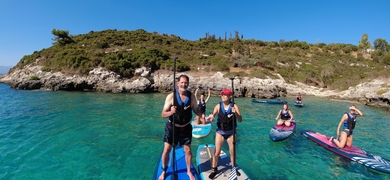 The calm waters around Crete are great to learn SUP Crete