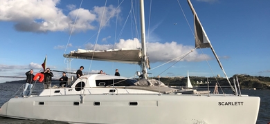 sailing catamaran in Lisbon