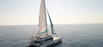 Cover for private sailing catamaran from Dénia