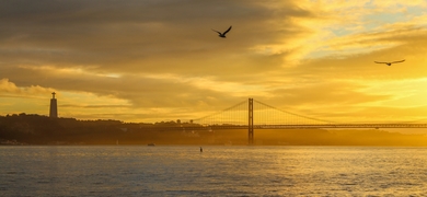 Tagus river sunset cruise in Lisbon