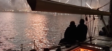 New Year's Eve on a boat
