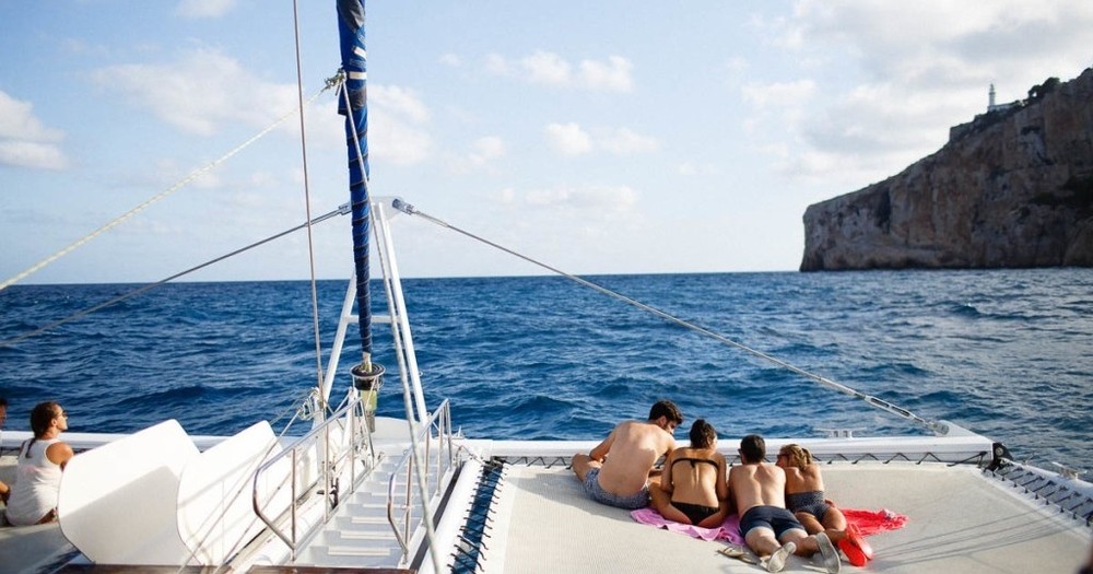 Relax on board the catamaran tour