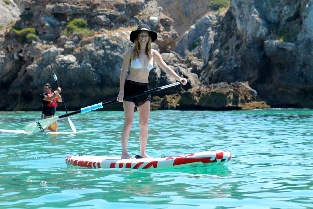 SUP is a nice way to work out and work on your tan!