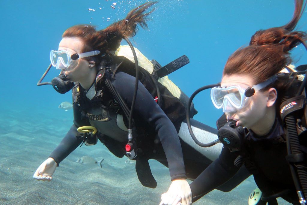 You'll be guided by your instructor while diving in Santorini