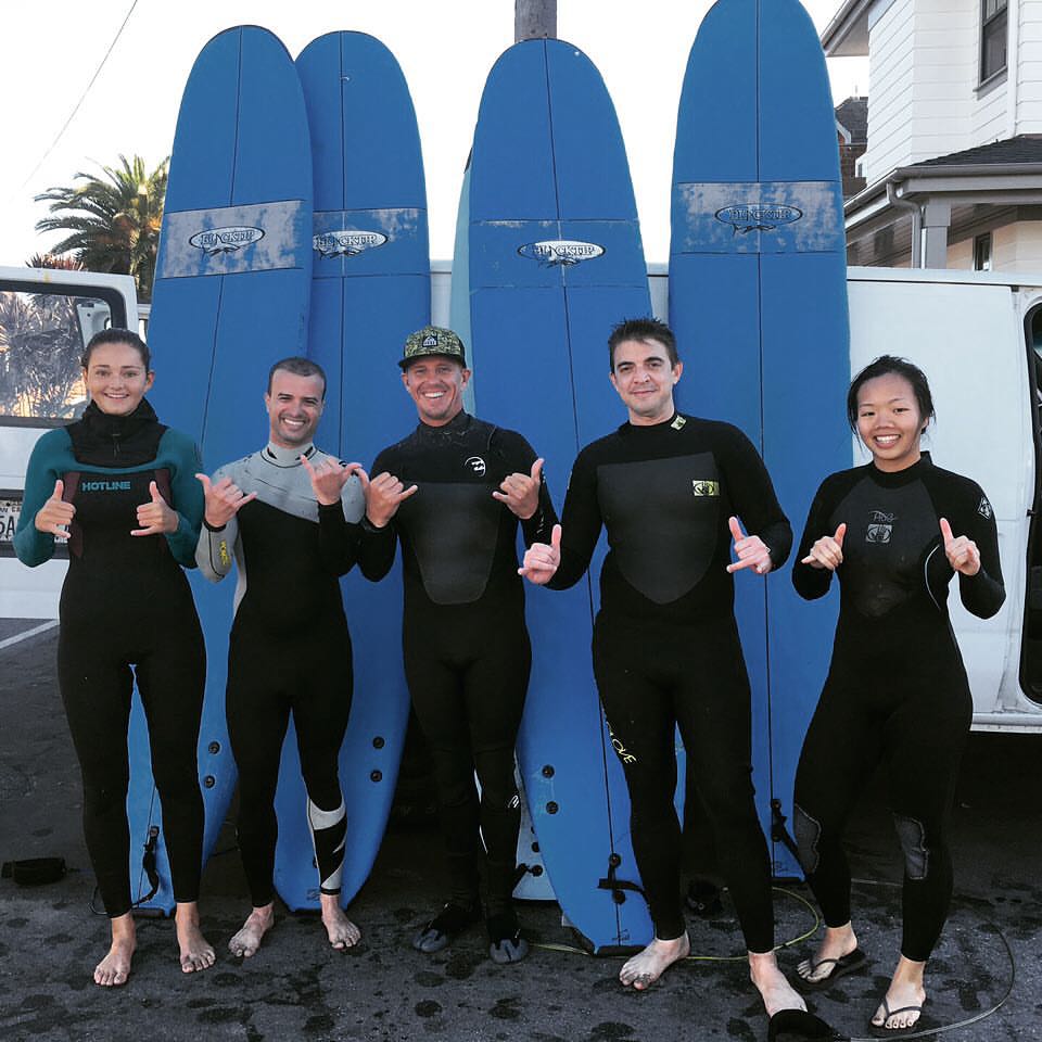 Teambuilding Surf Class in Santa Cruz