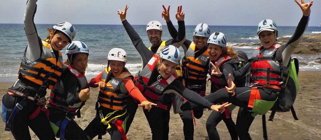 Coasteering is great to do with a bunch of friends