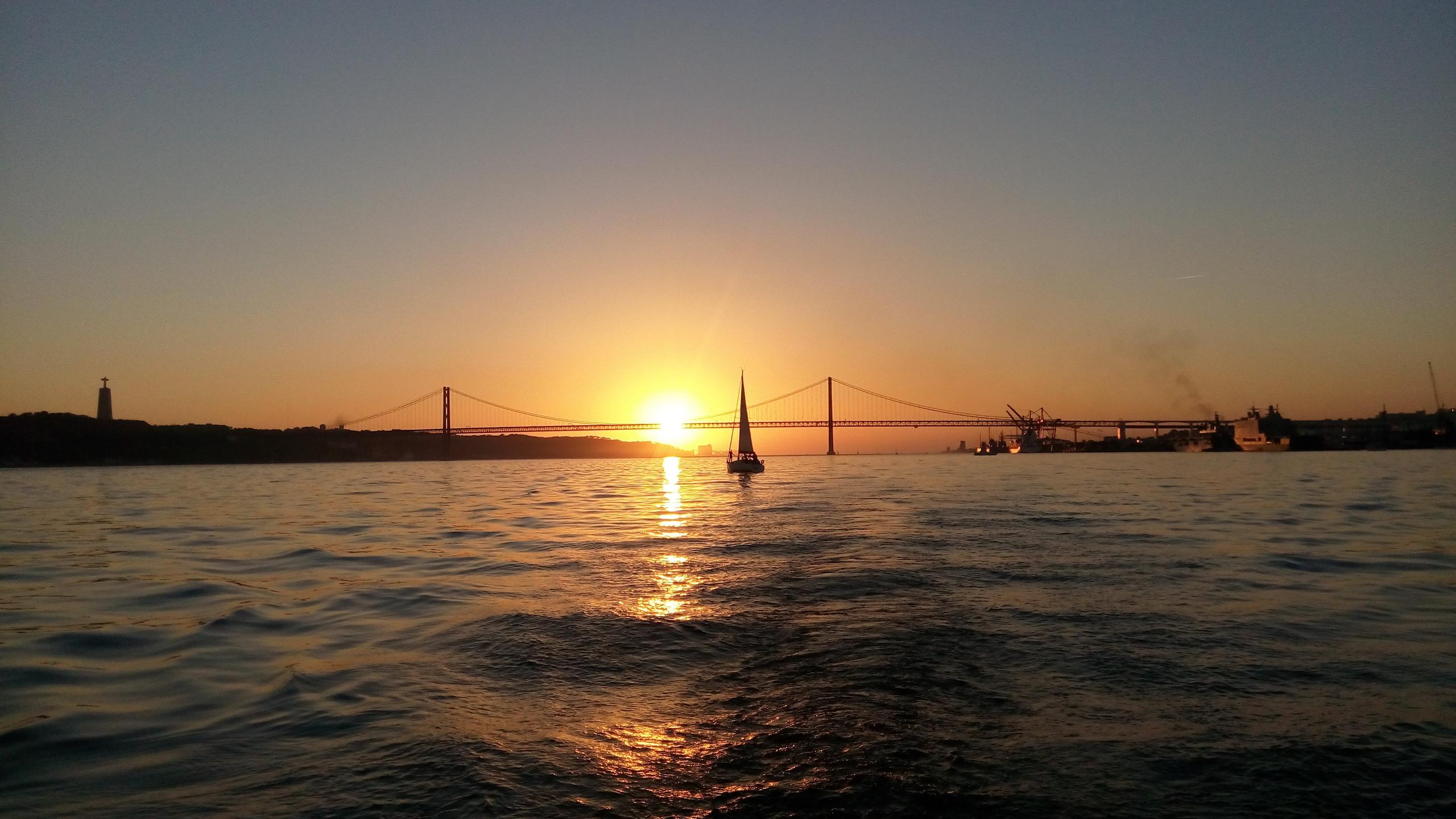Sunset on a Yacht in Lisbon