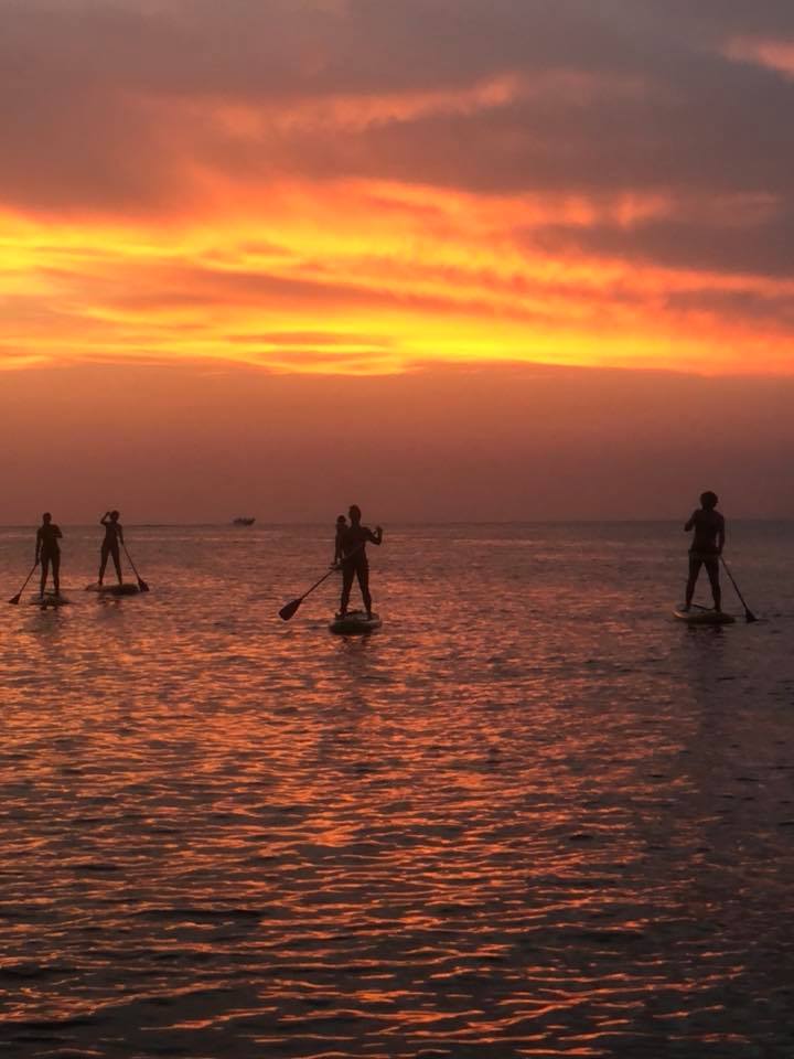 Sunset stand-up paddle in Ibiza