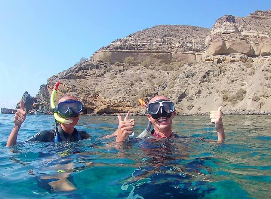 Snorkeling Santorini is a lot of fun!