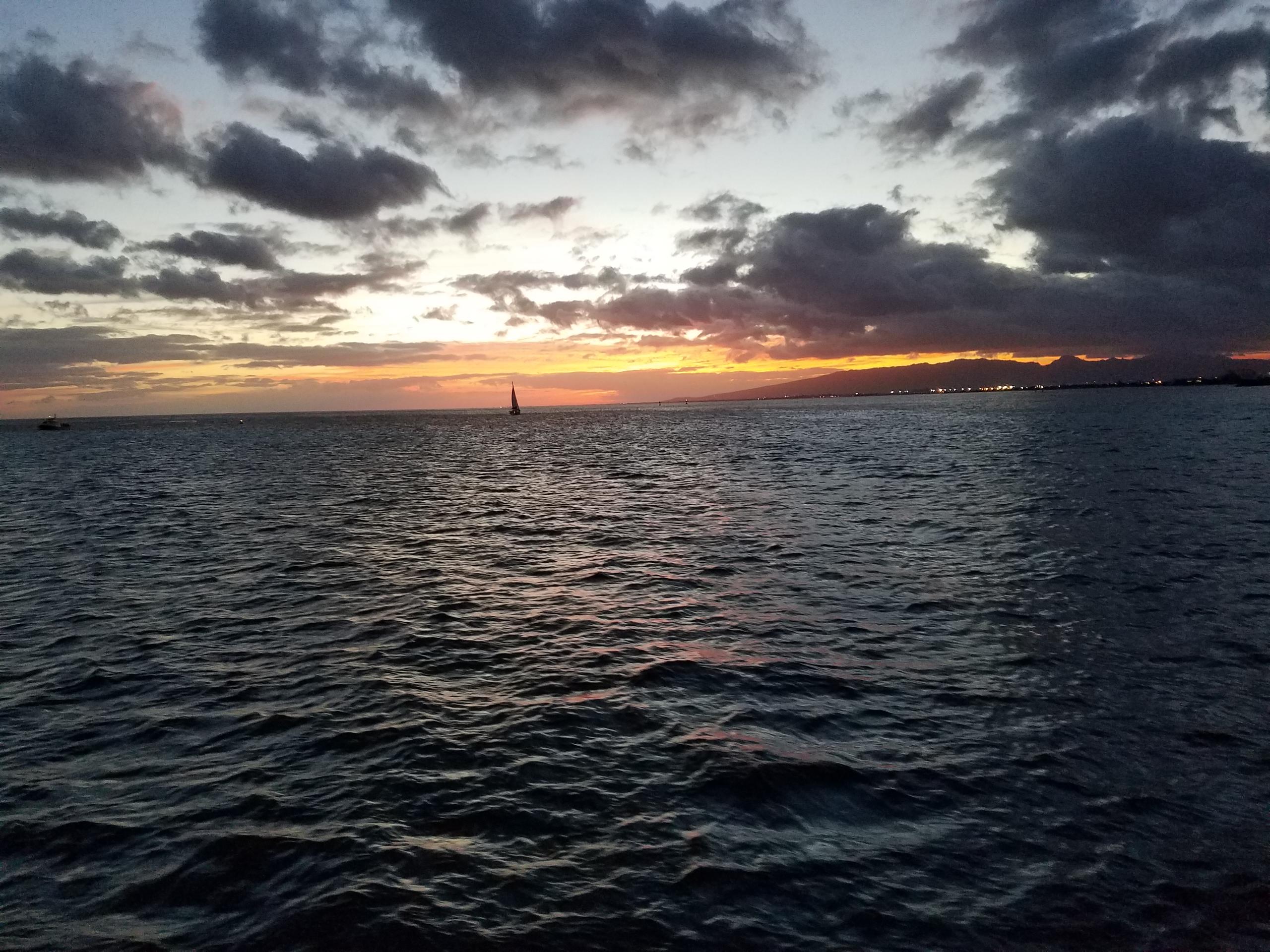 sunset boat honolulu