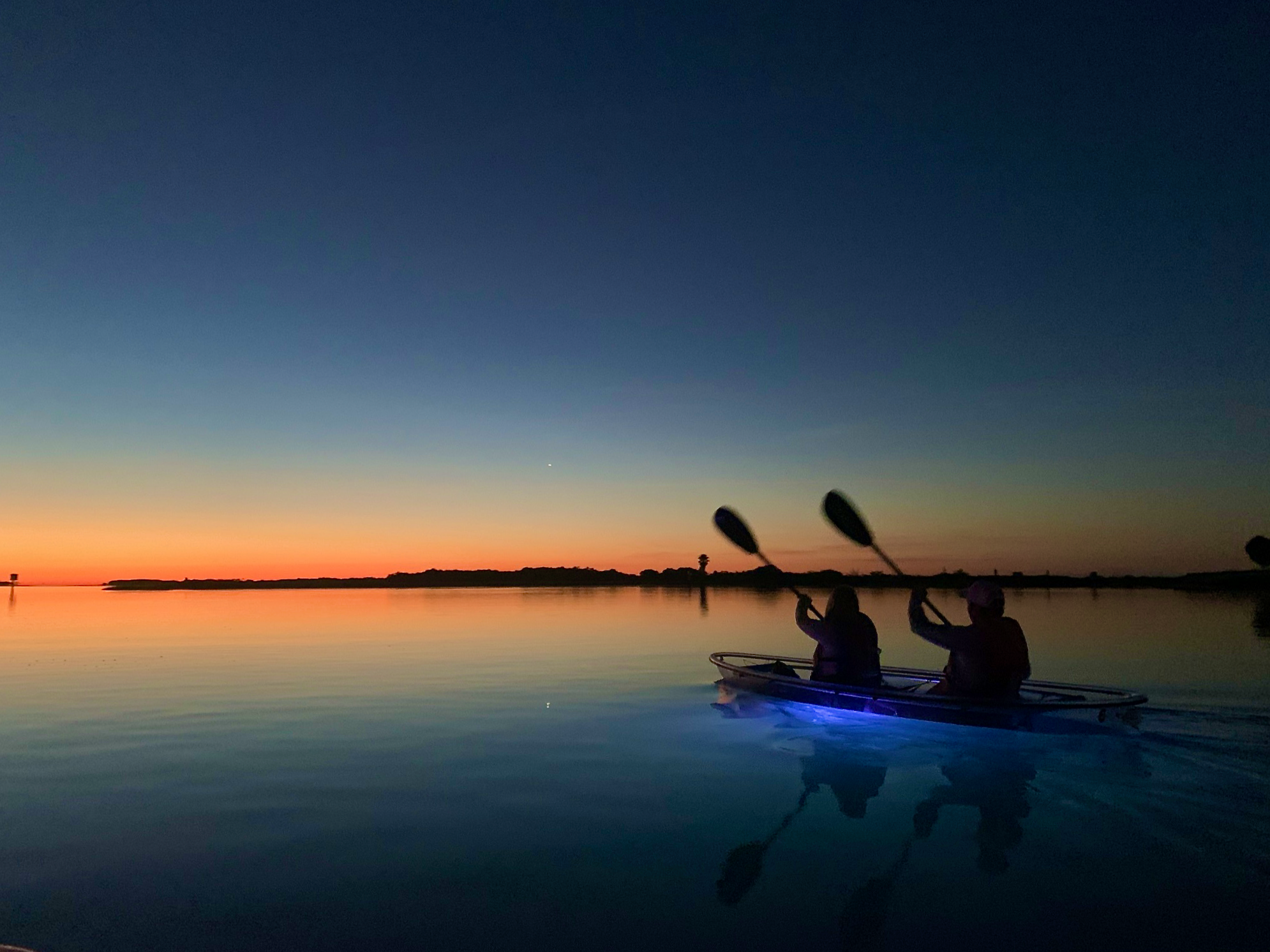 clear kayak sunset tour