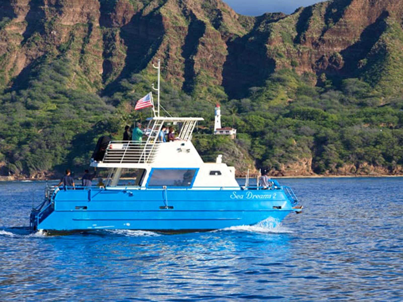 speed boat dolphin watching in hawaii