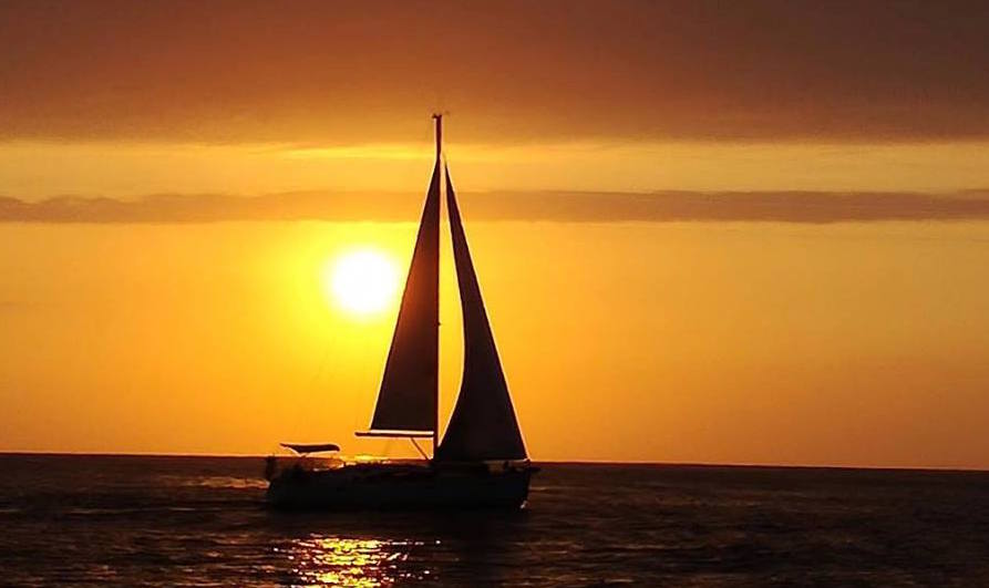 Sunset sailing Lisbon Cover