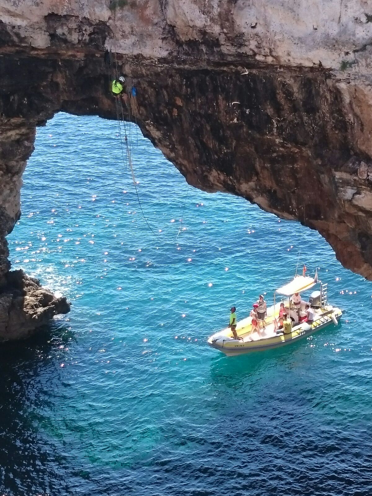 Rope swing in Mallorca