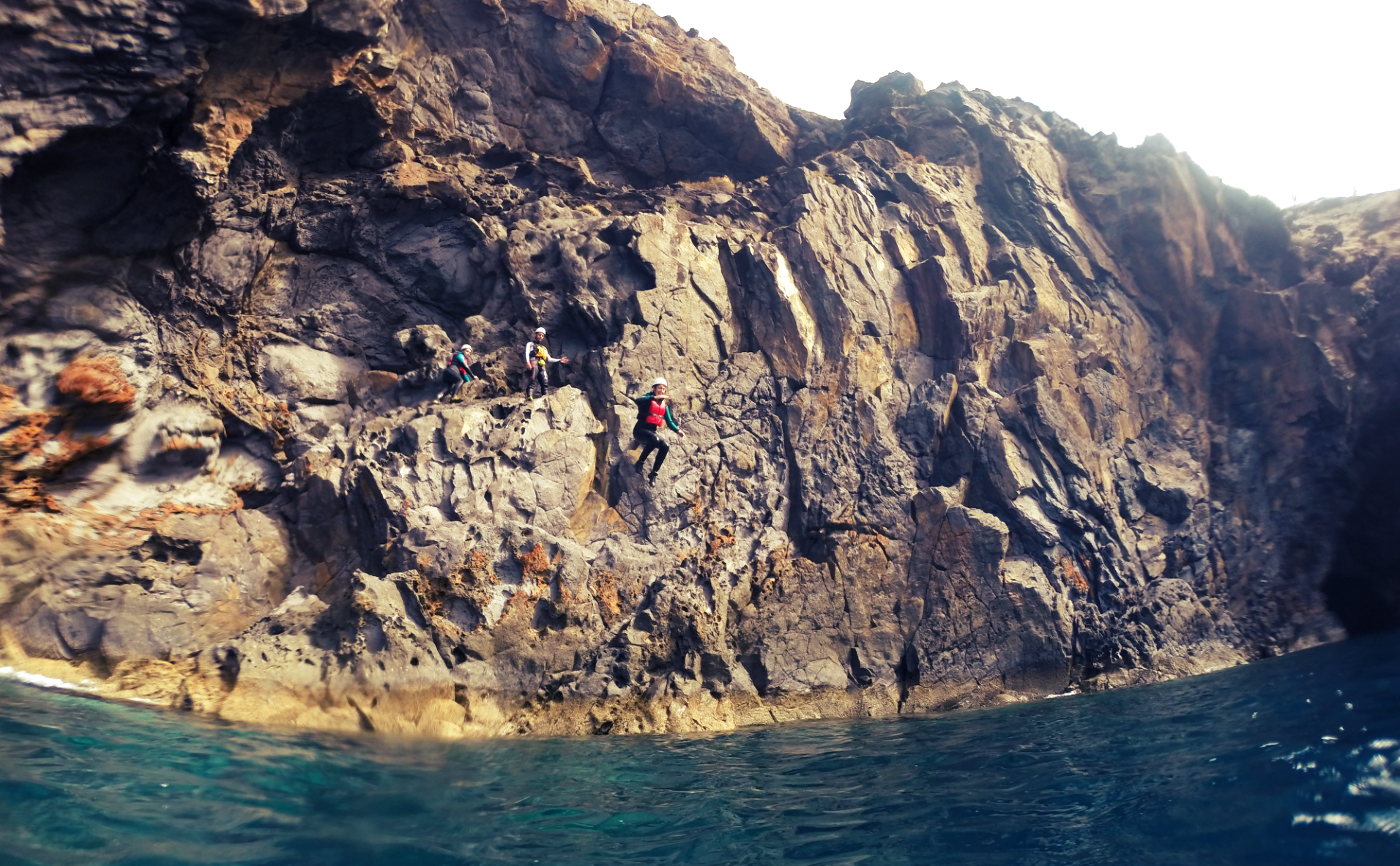 Cliff diving in Madeira