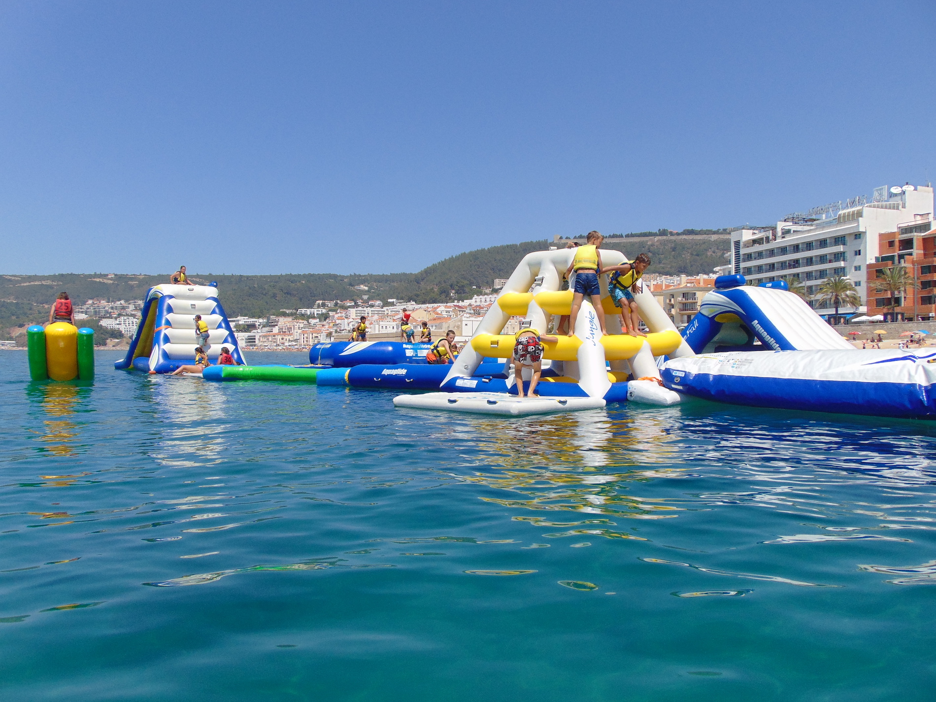 Inflatable slides in Sesimbra