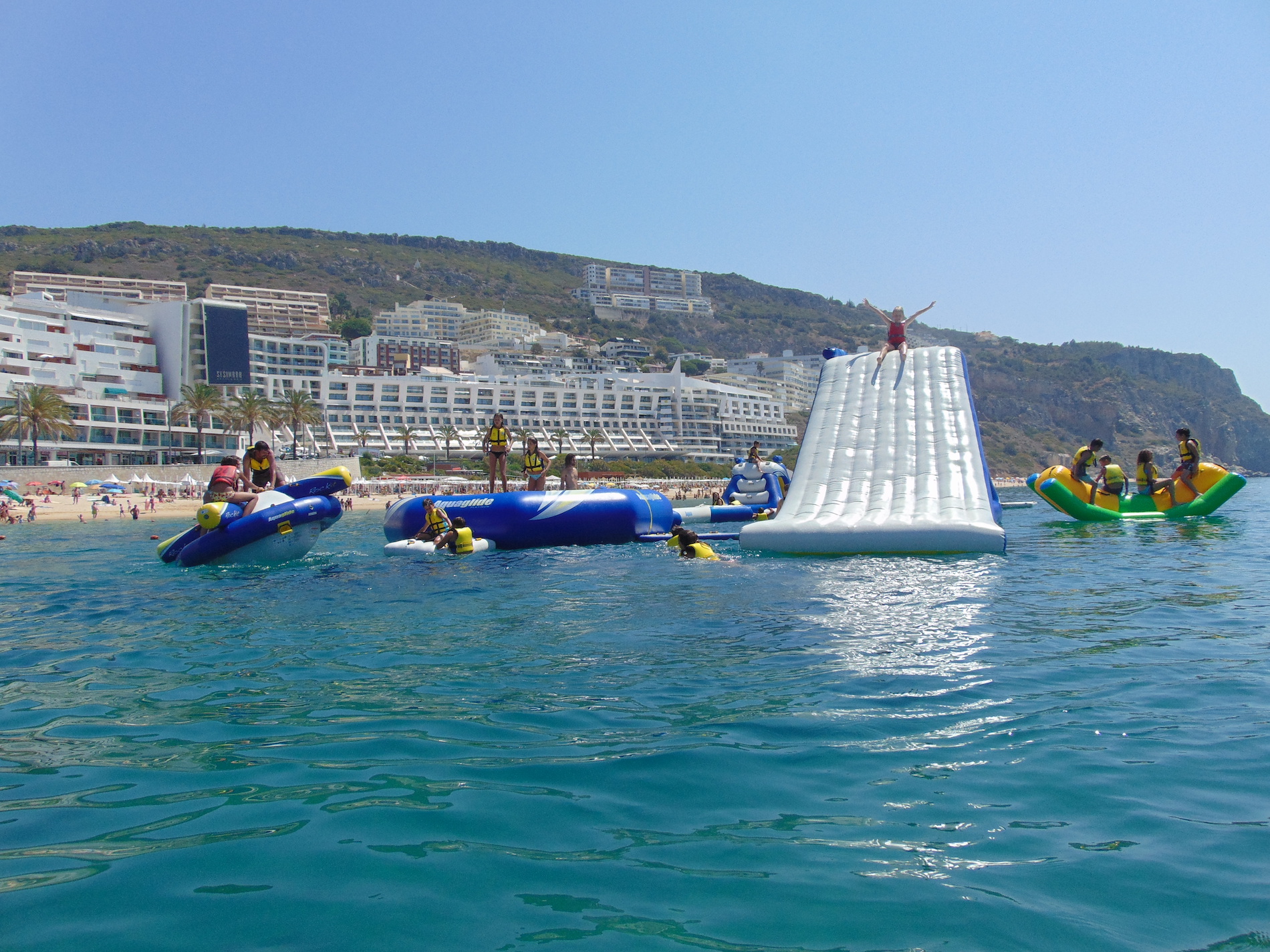 Inflatable park in Sesimbra