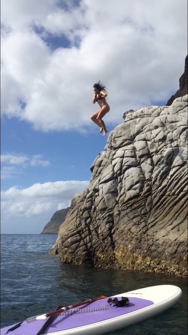 Cliff jump Madeira
