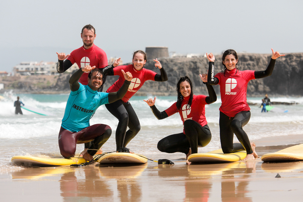 Cover for surf course in Fuerteventura