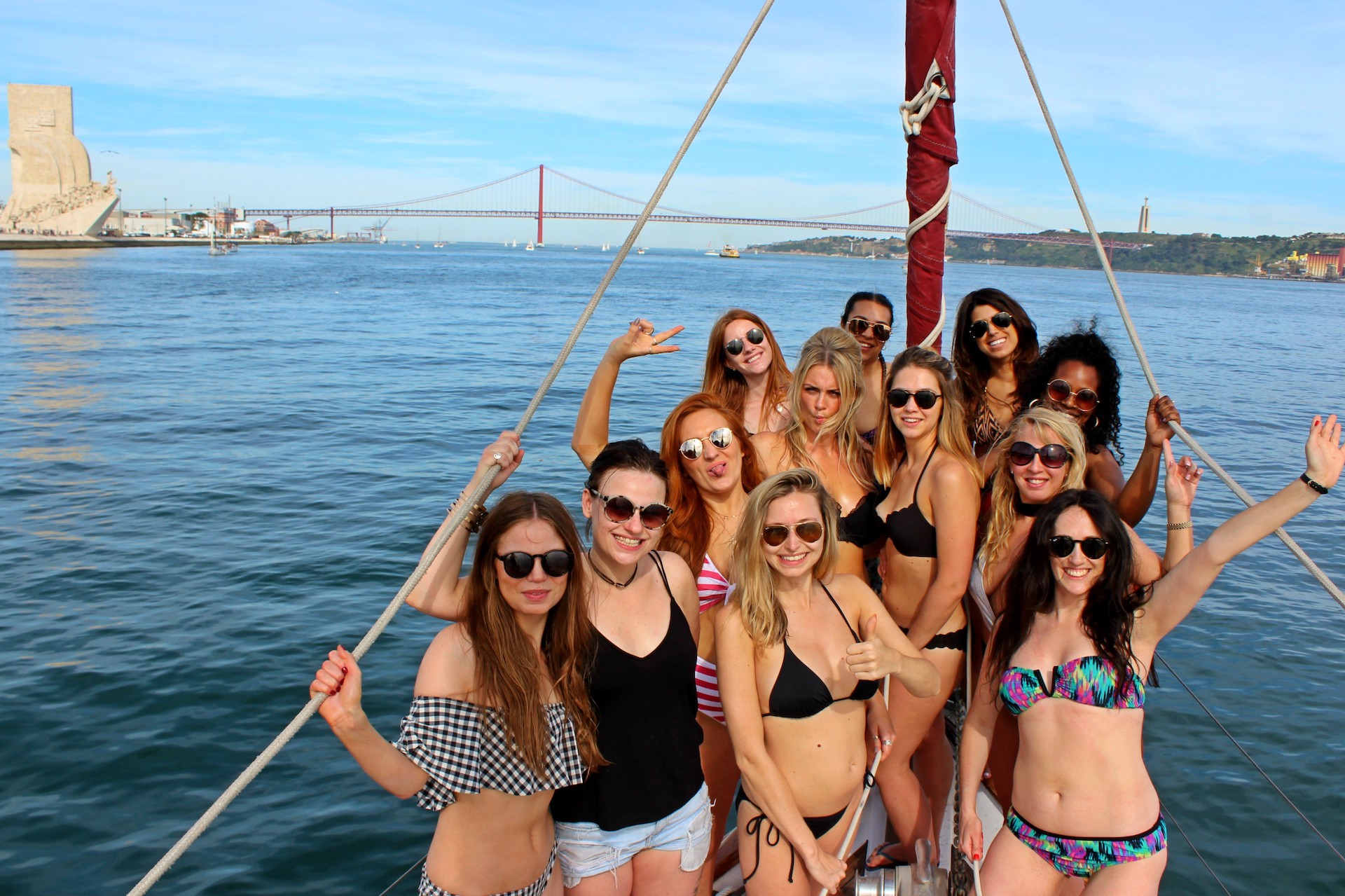 bachelorette sailing in Lisbon