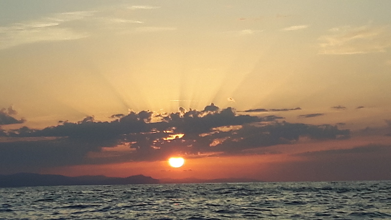 Magical sunset San Sebastian