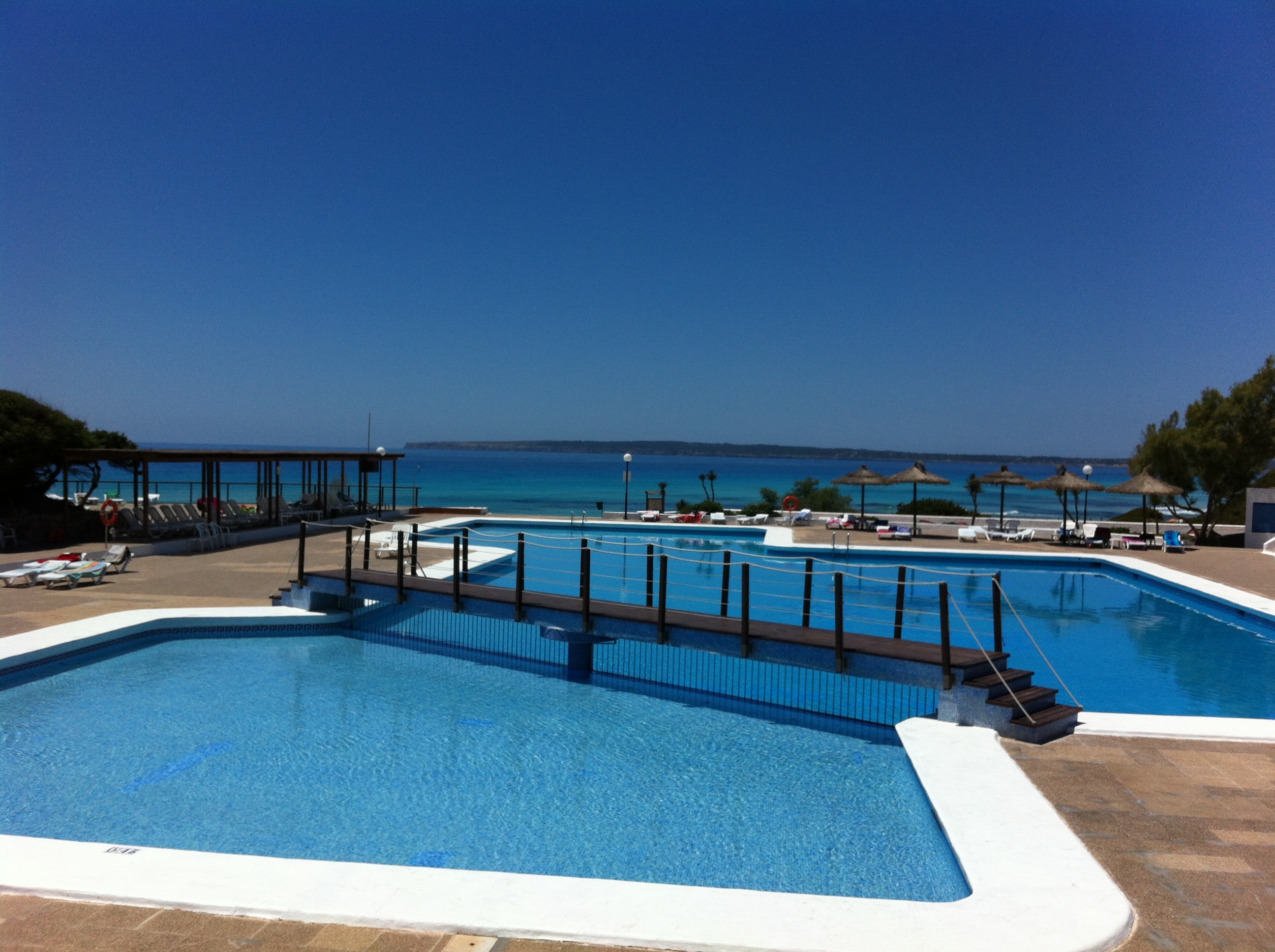Pool and sea in Formentera