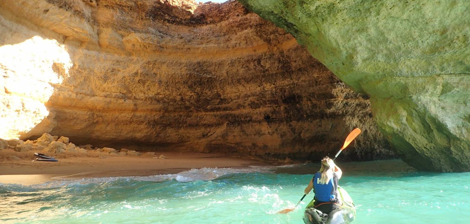You can kayak to the caves
