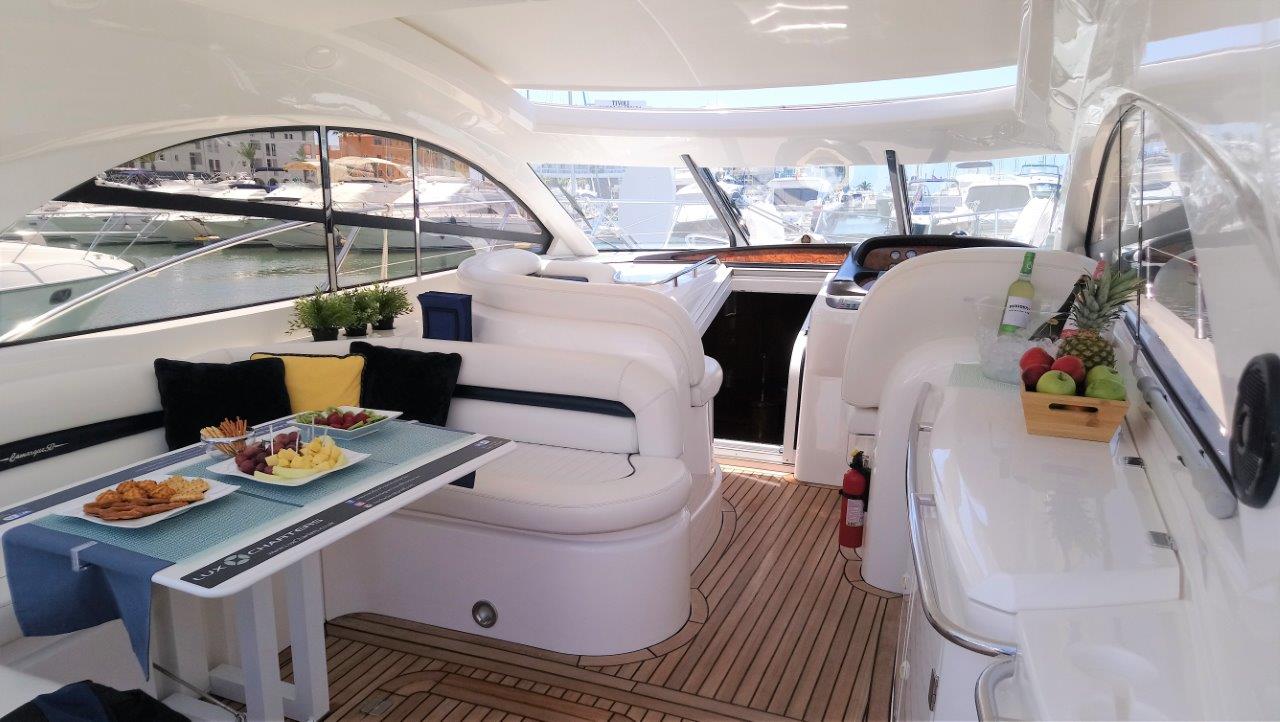 The interior of the boat is very modern