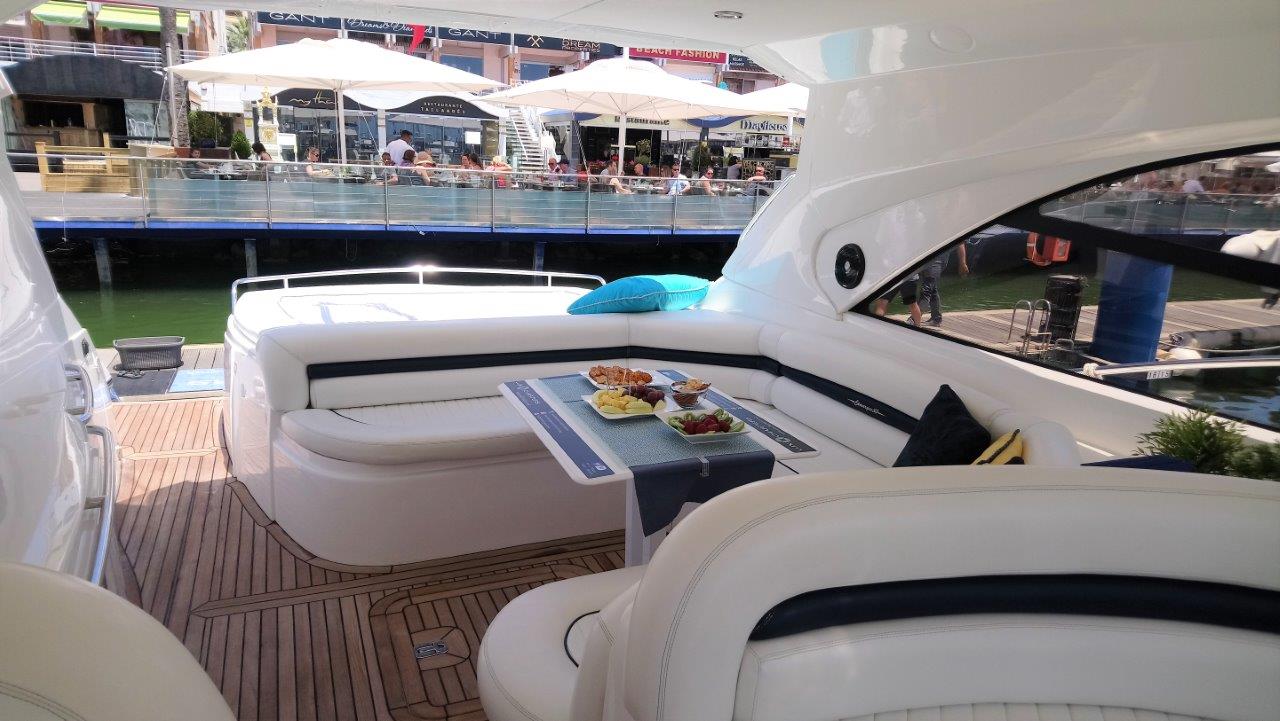 The interior of the boat is very luxurious
