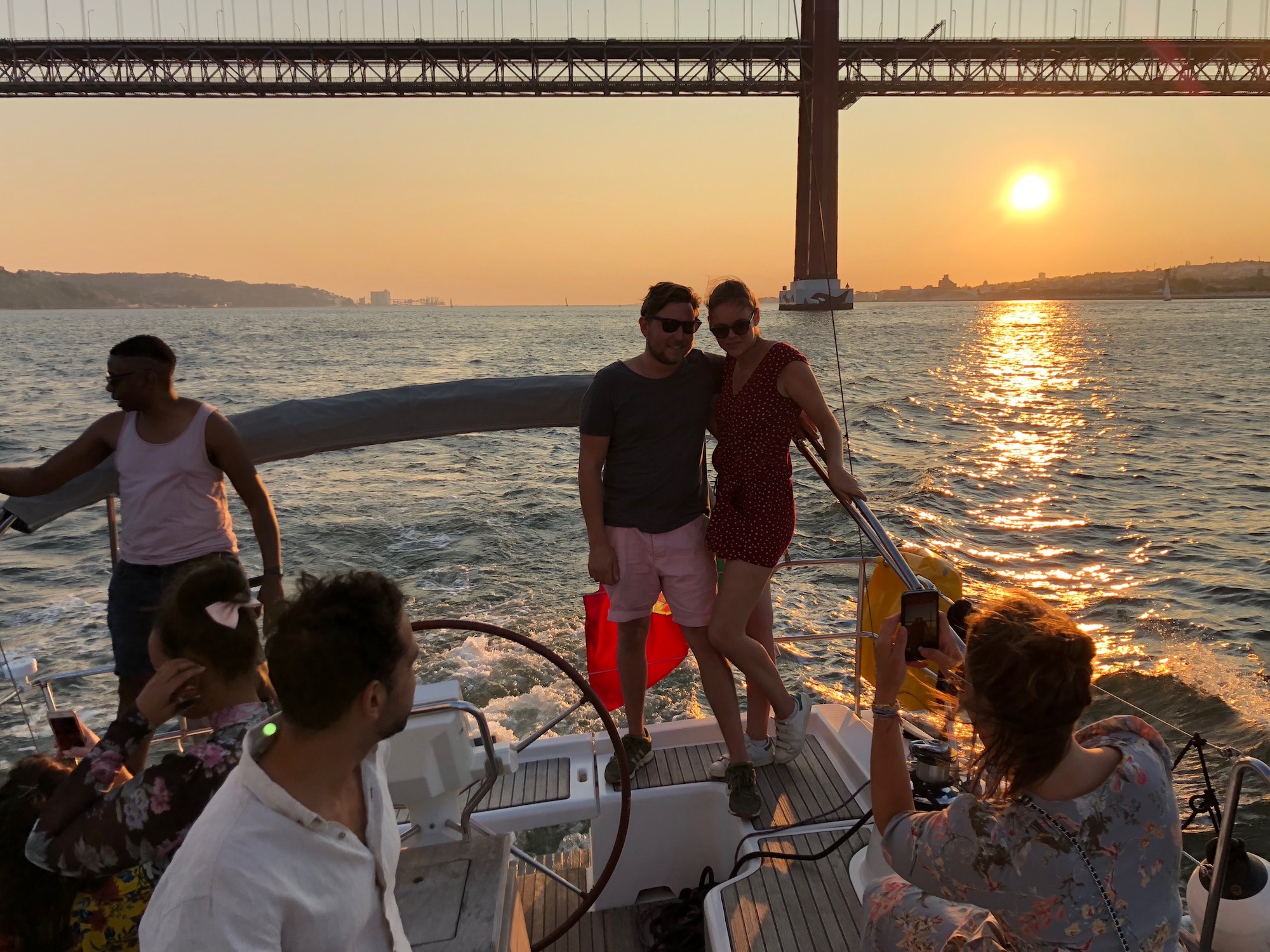 Lisbon sunset sailing