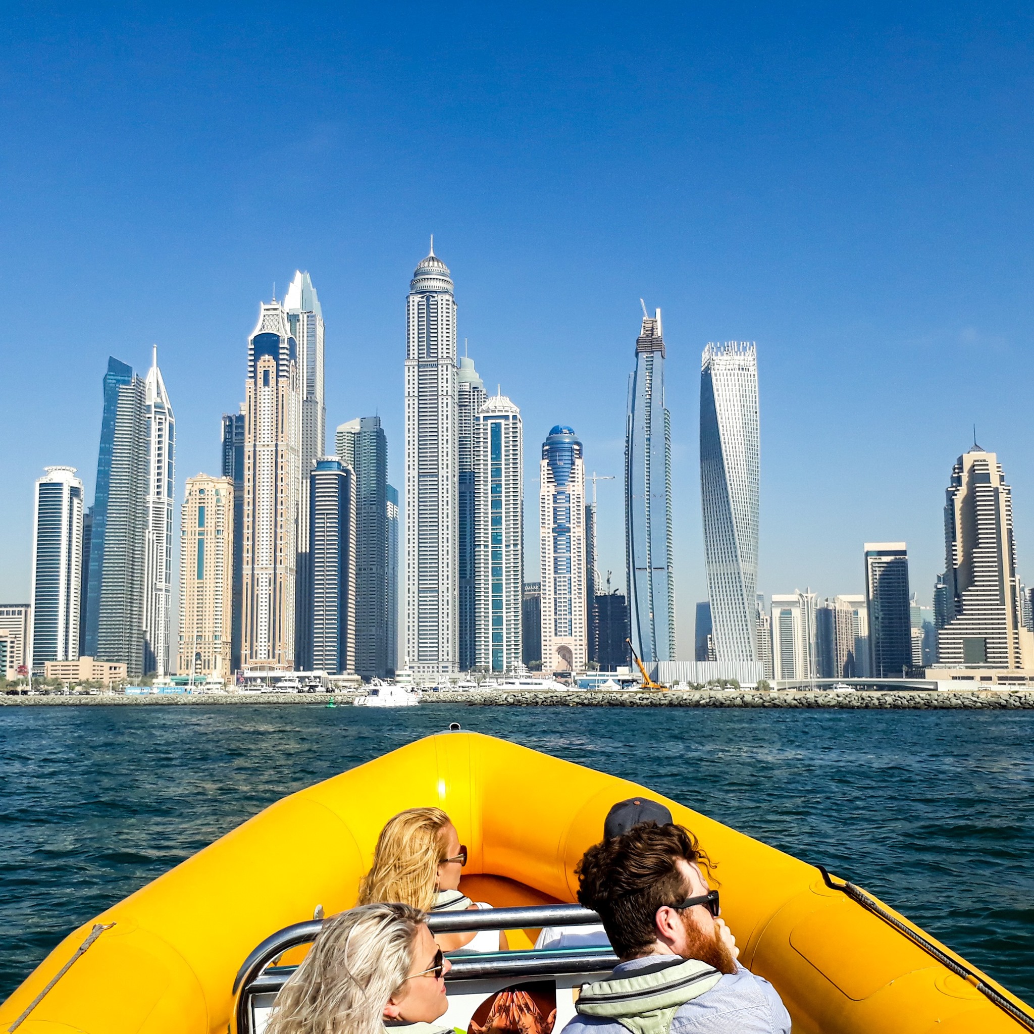 Enjoy the view on a boat in Dubai