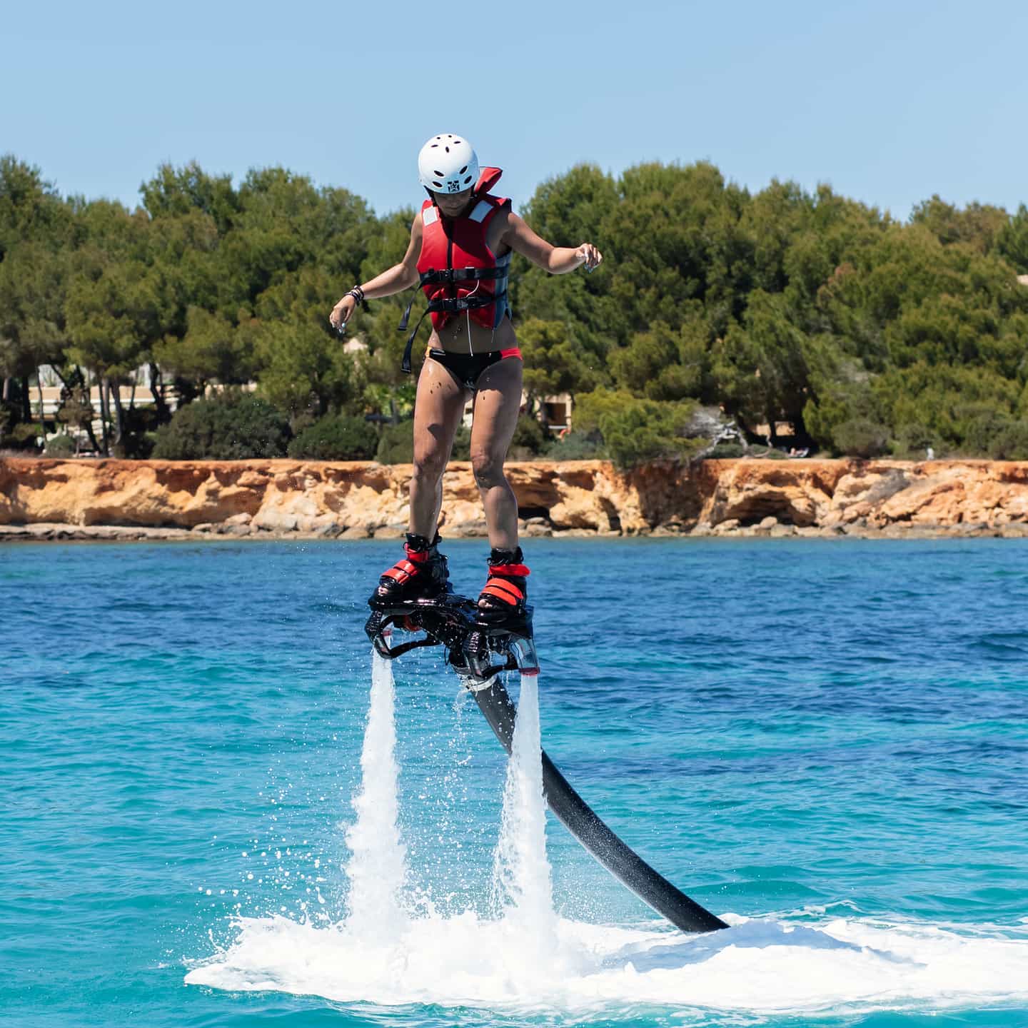 Fly above the water in Ibiza