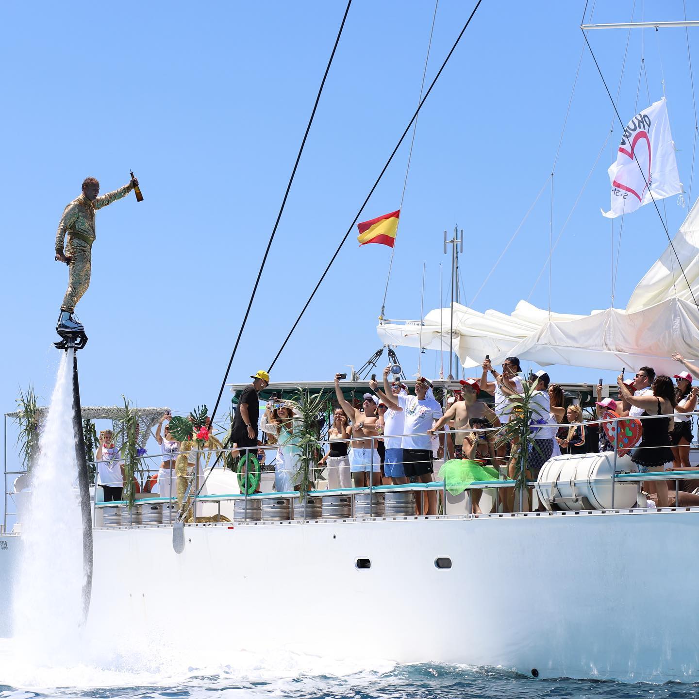 Enjoy the view while flyboarding in Ibiza