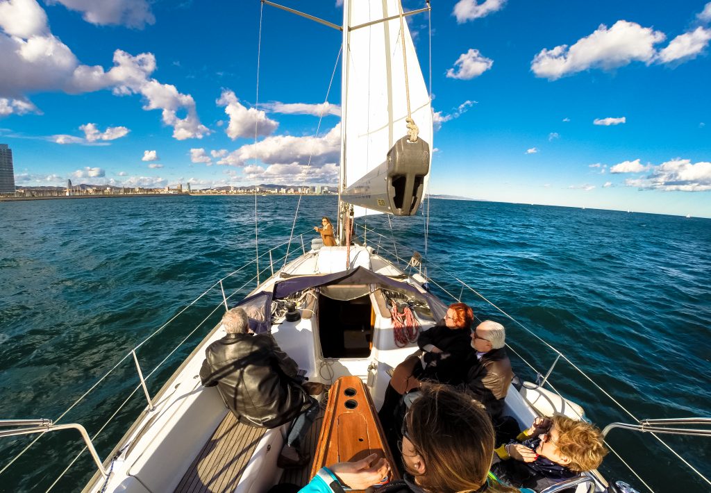 Afternoon sailing in Barcelona