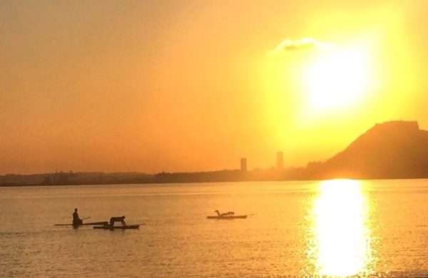 SUP Alicante with sunset