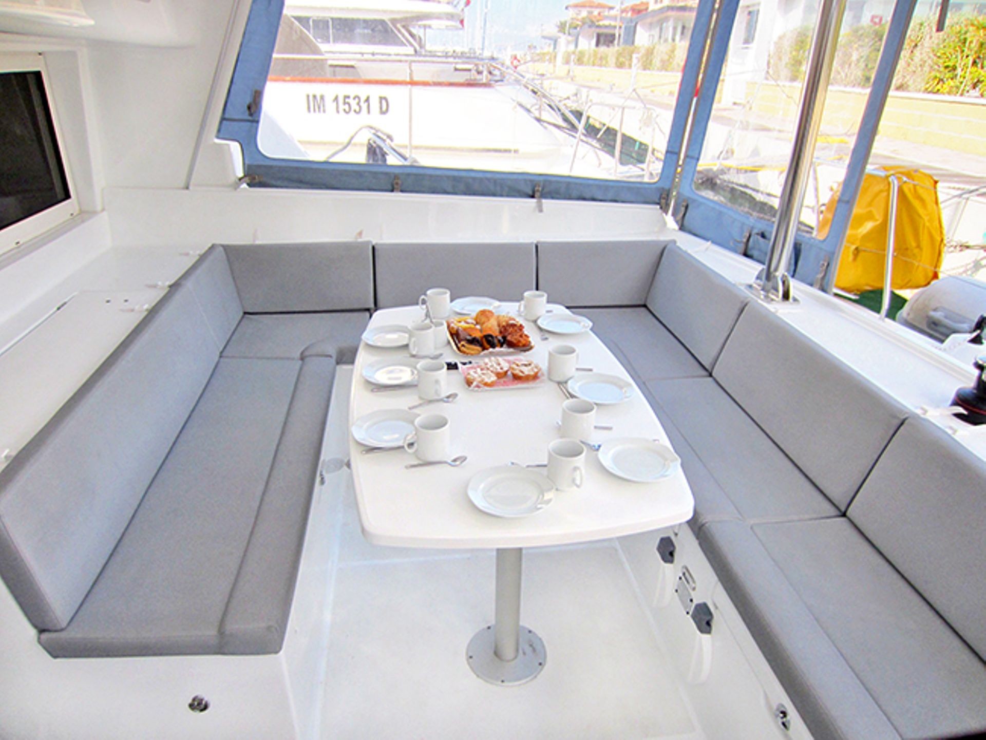 Lounge area catamaran