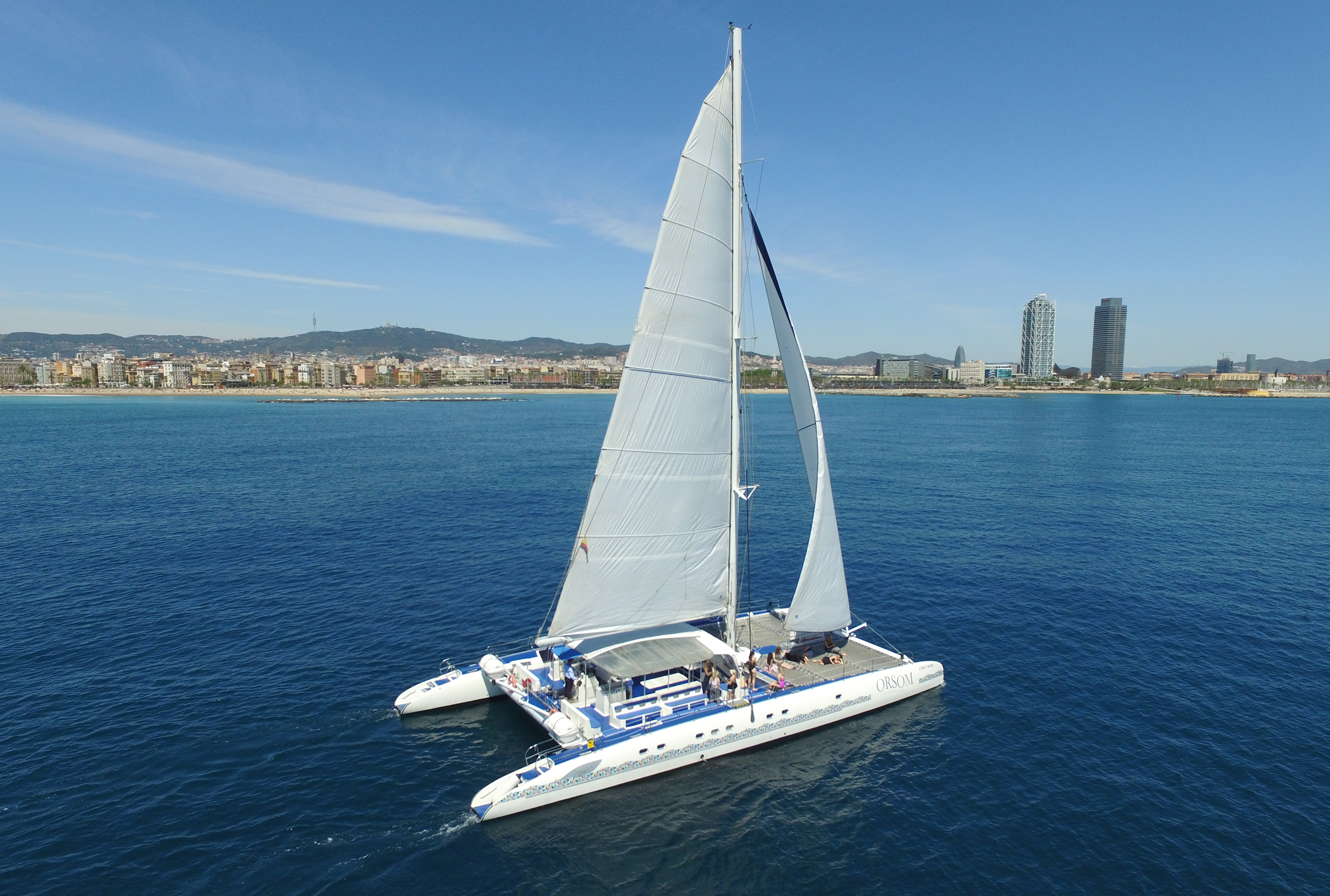 Catamaran Barcelona for large groups