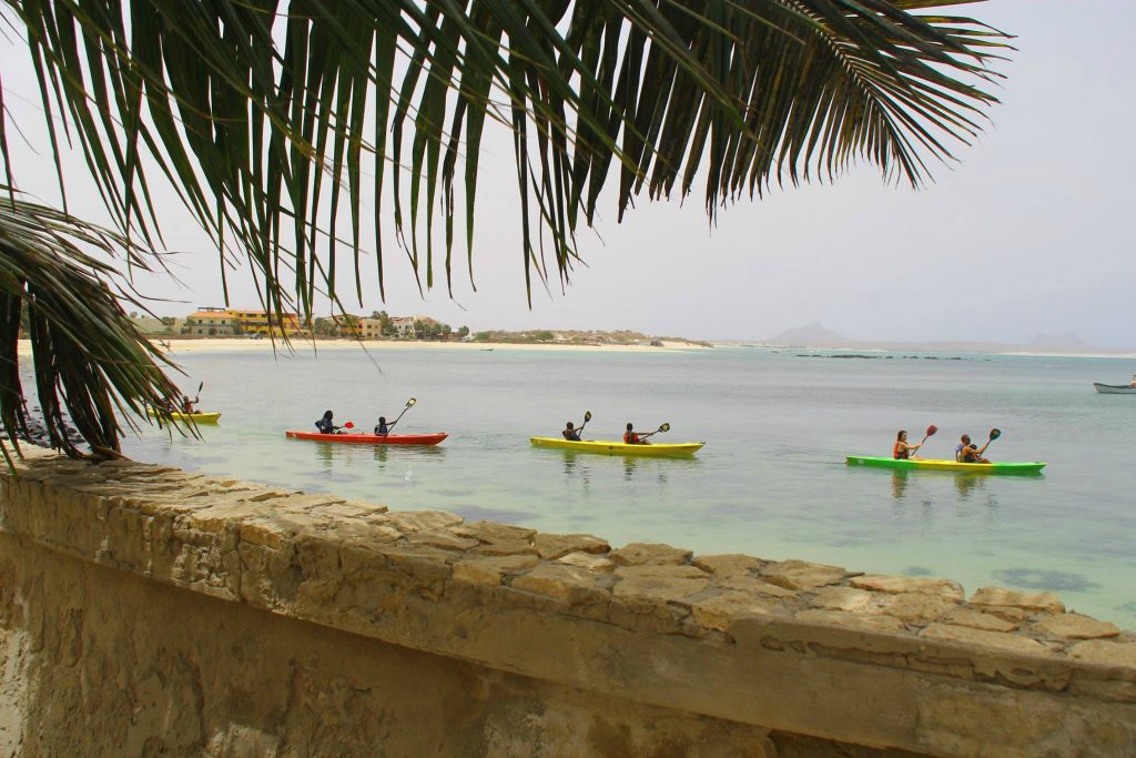 Enjoy kayaking along a small islet situated in front of Sal Rei