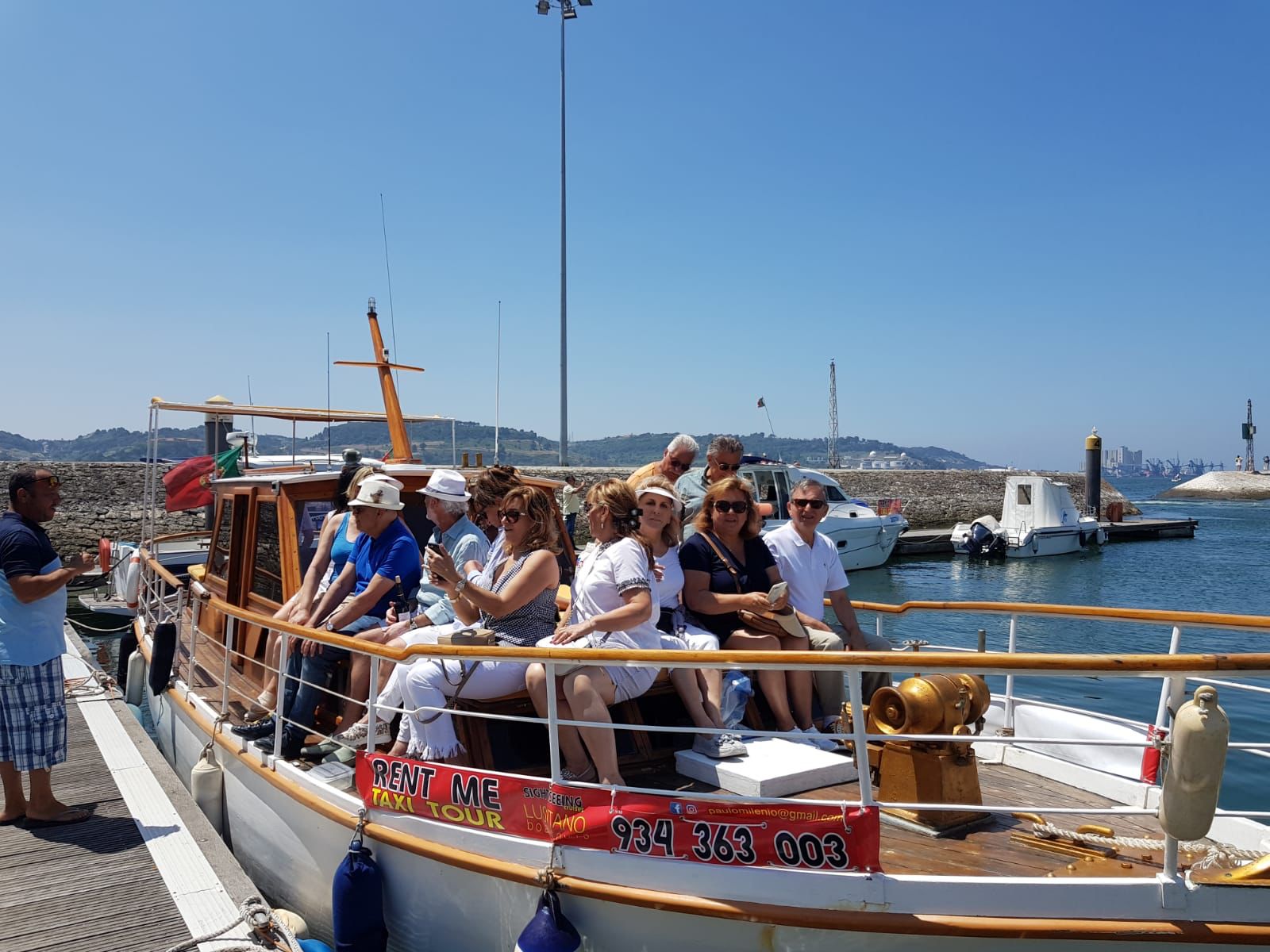 Boat trip on the Tagus river Lisbon
