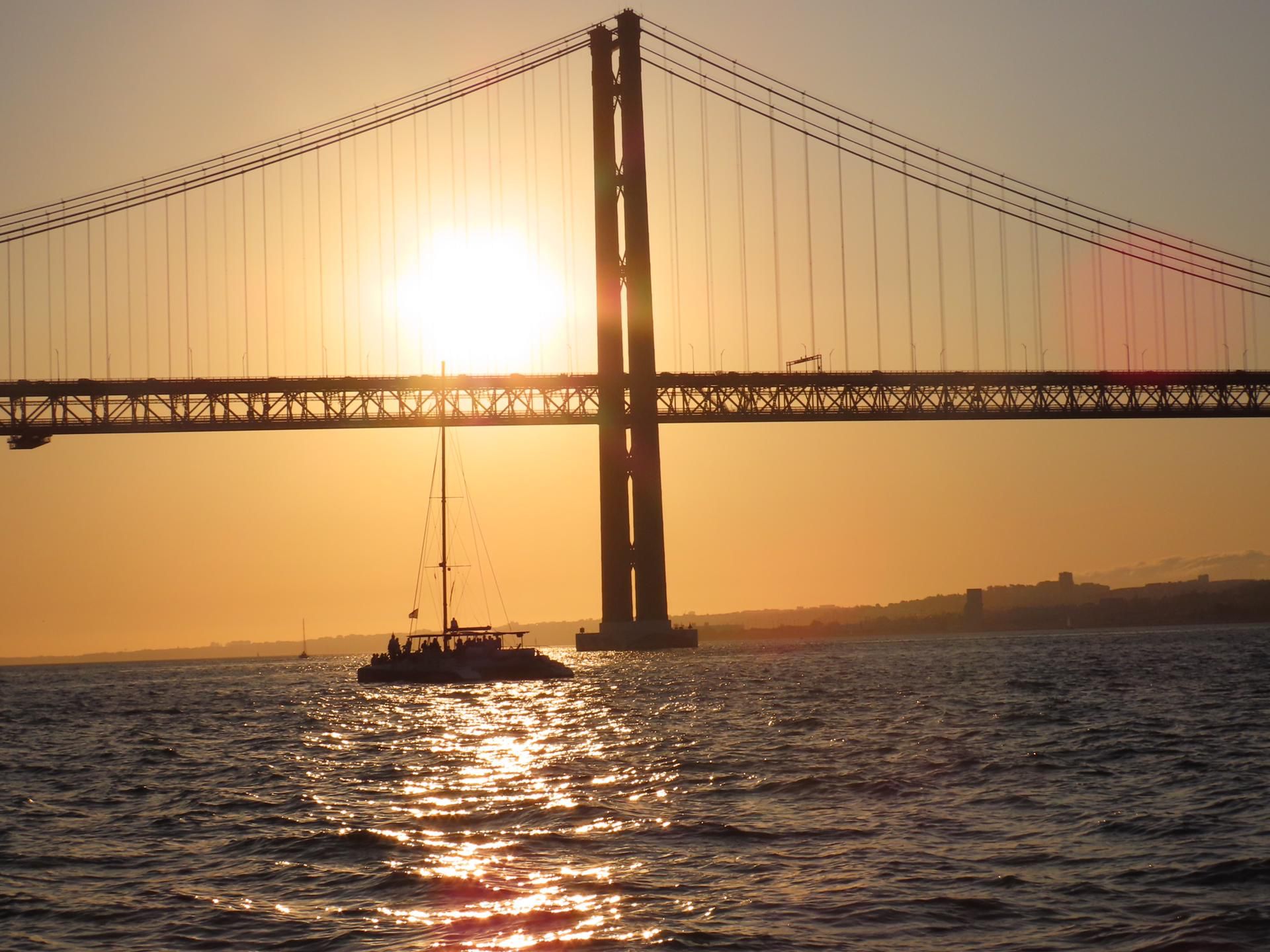 Boat trip on the Tagus river Lisbon
